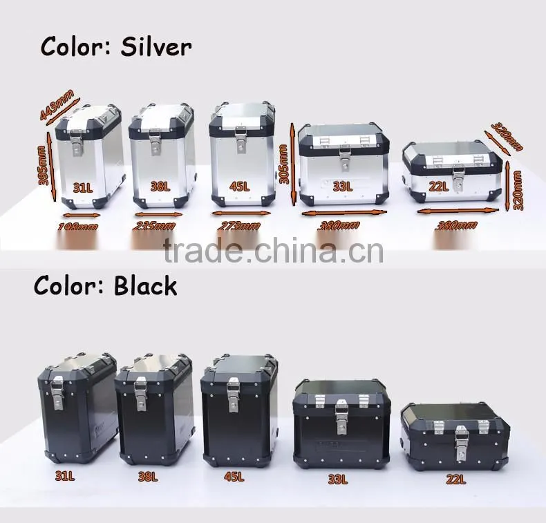 High quality large volume moto Box alumium