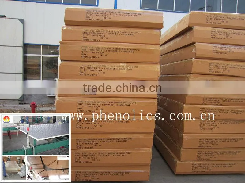 PIR foam / PU foam /Phenolic foam sandwich Air Duct board