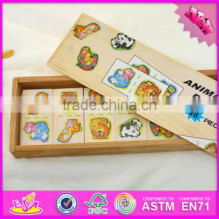 2016 top fashion educational kids wooden domino brick W15A061