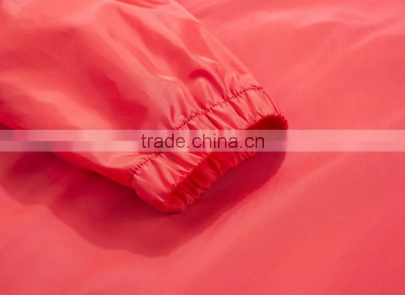 Factory Red Hoody Windproof Lady Coat rain coat