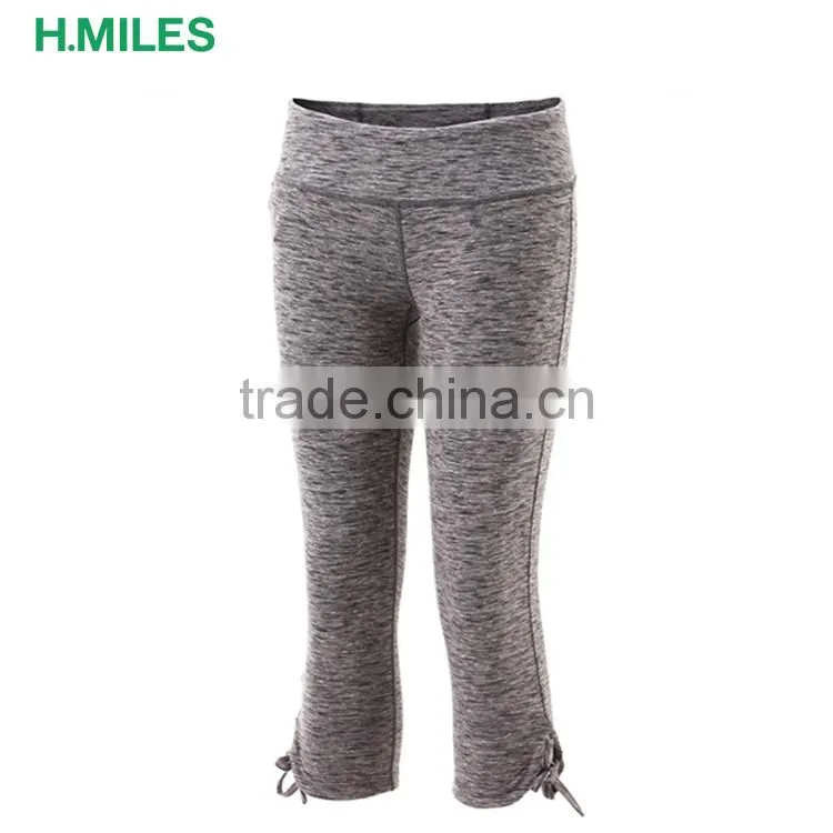 Women Slimming slim fit quickdry space dye fitness capri tight