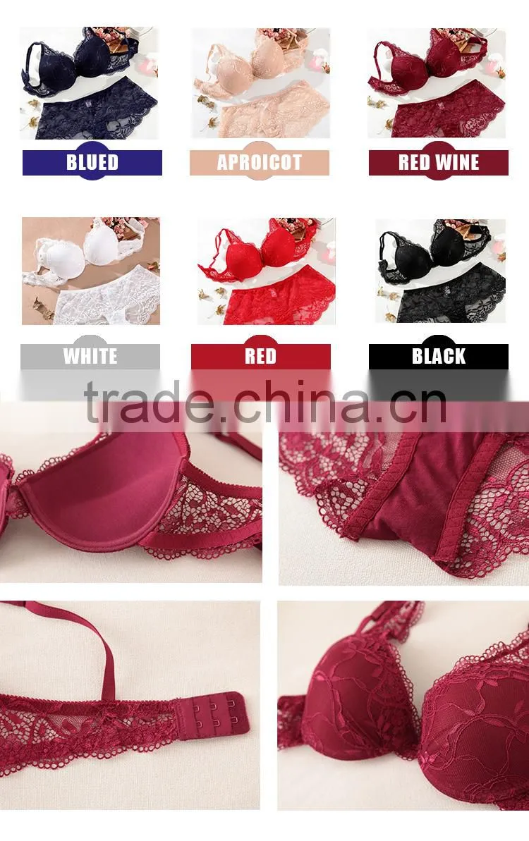 High quality sale women underwire lace bra and panty sets