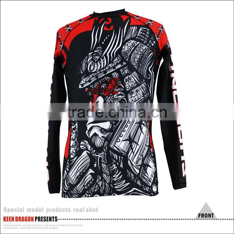 Mens Gorilla full print custom design compression shirts with long sleeves