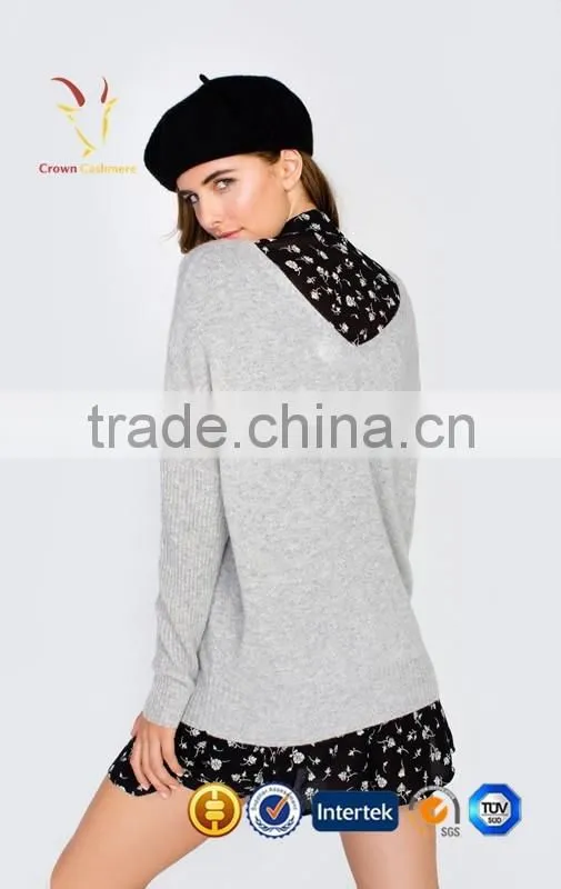 Import Sweater 2016 Lady Custom 100%Cashmere Pullover Knitwear