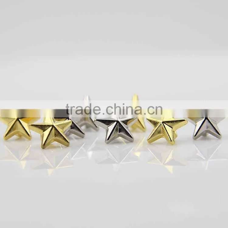 New Design Silver Golden 11.5mm Plastic Shank Buttons Star Shaped Button