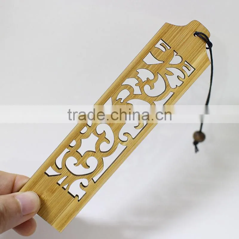 Wholesale Customized Bamboo Craft Through Carved Wooden Bookmark