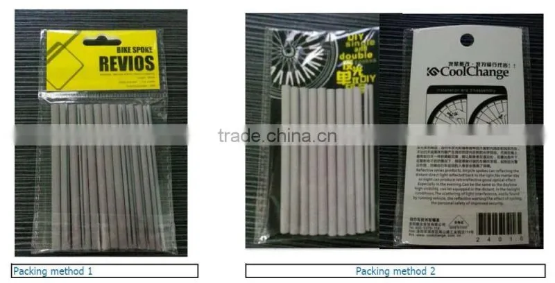 colored bicycle spokes/glow in the dark bicycle spokes/reflective bicycle spokes