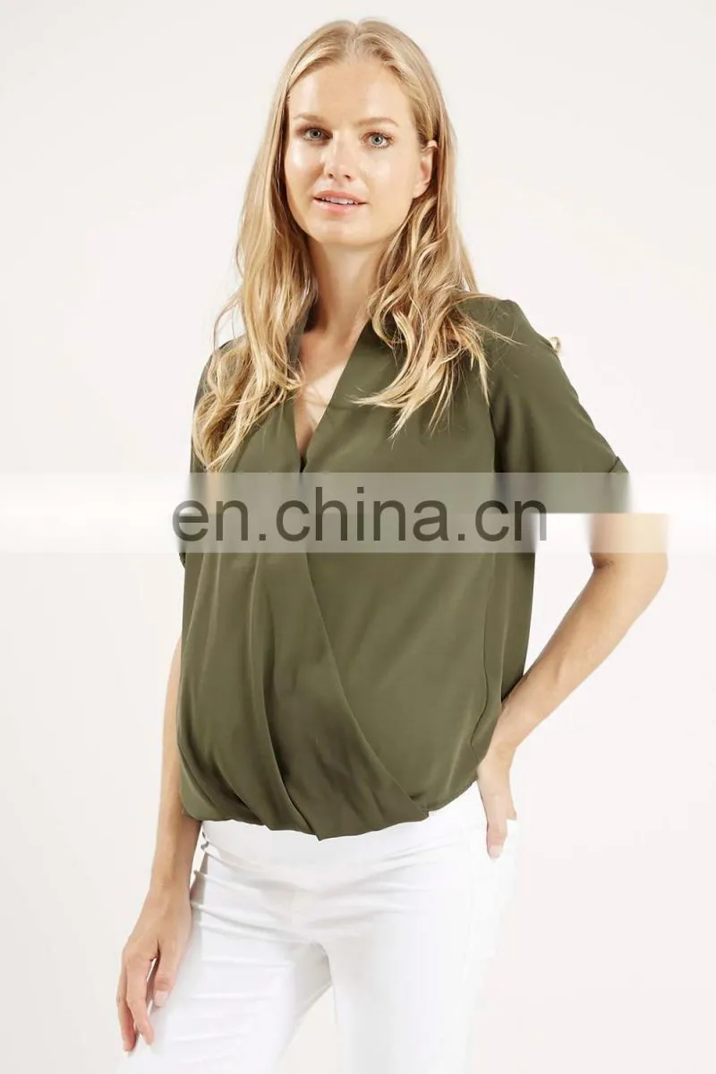 Fashion Wholesale Maternity Office Shirts Drape Blouse