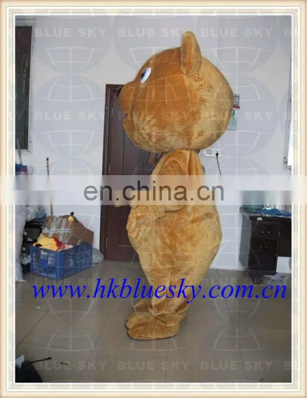 bs2013 custom mascot costume big foam head brown bear mascot costumes
