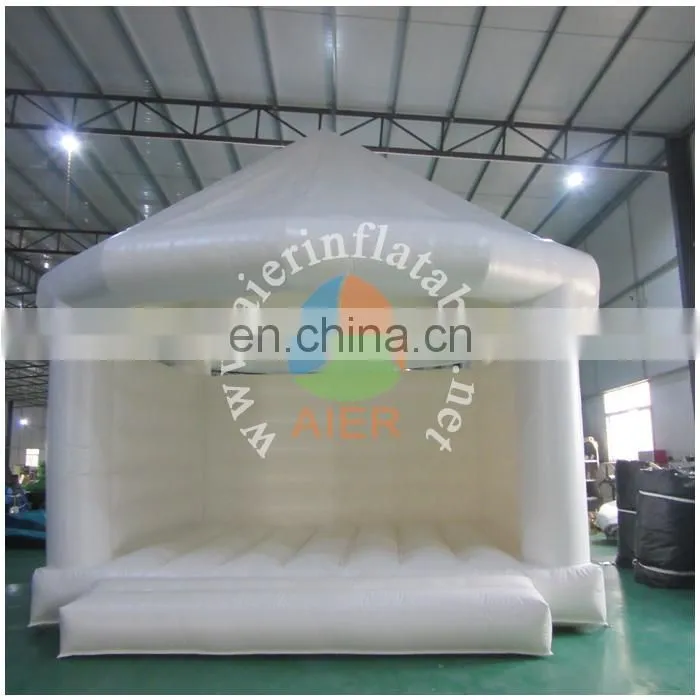 High quality inflatable white jumping castle / popular wedding inflatable bouncer tent