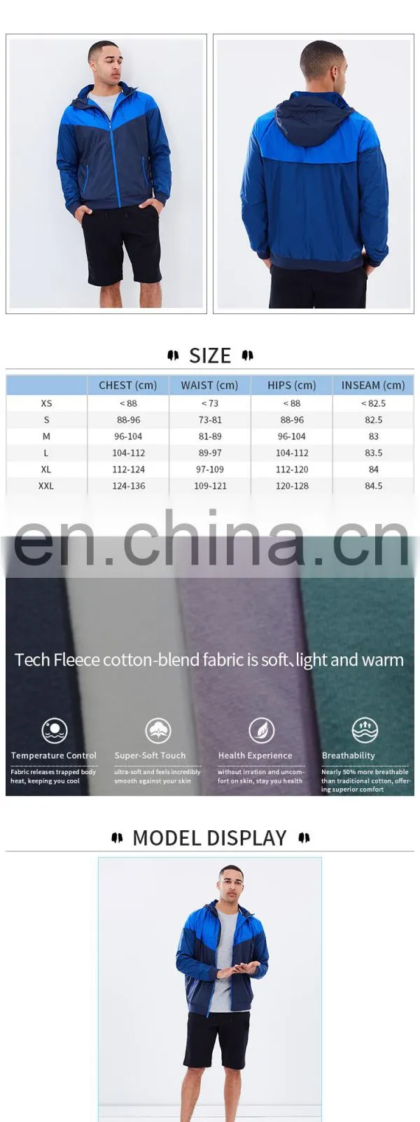 windproof drawstring China manufacturer high quality fashion men winter jacket