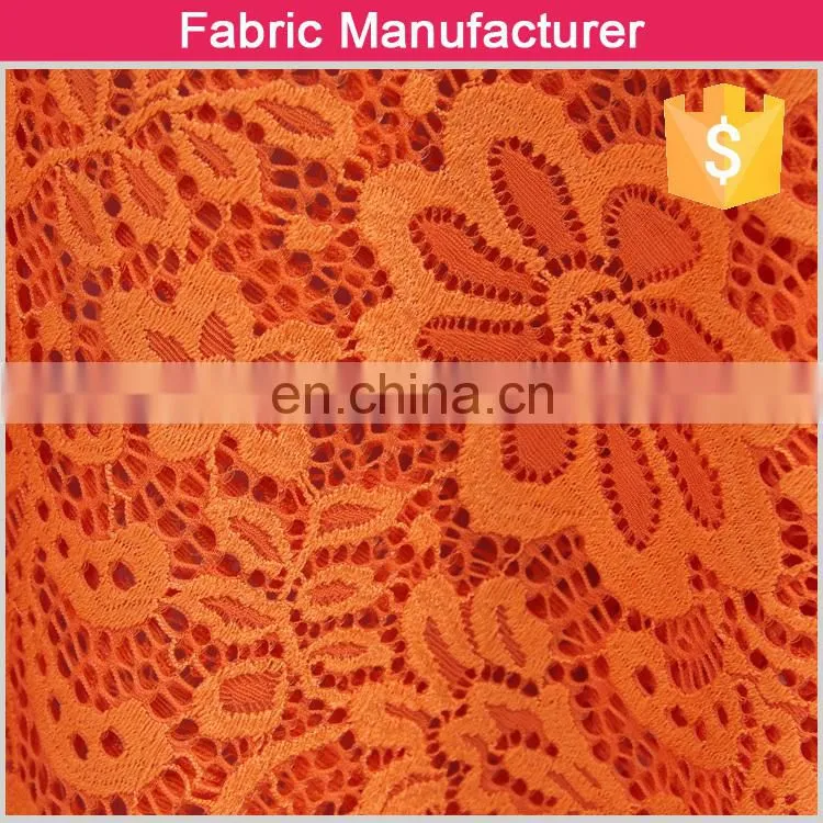 2015 new style CC-L6217 fashion poly/spandex solid lace fabric for girls