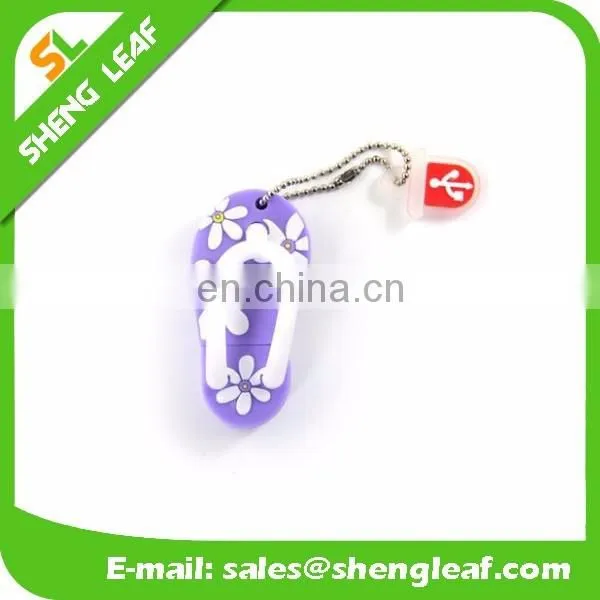 2016 promotional gifts custom Rubber slipper shaped mini cute usb