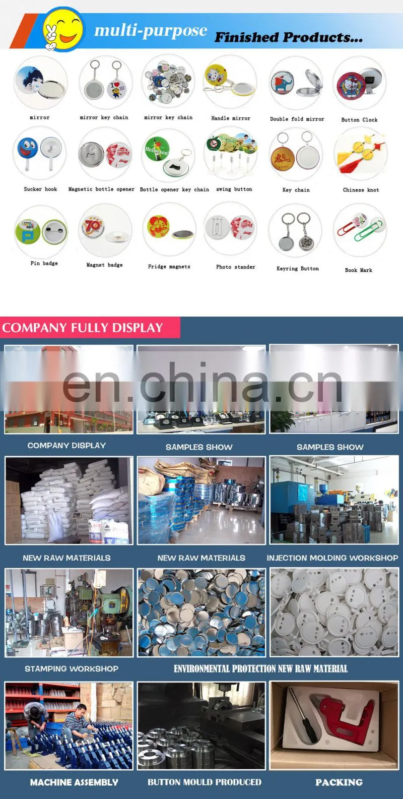 2 1/4" 58mm pin badge machine button making machine