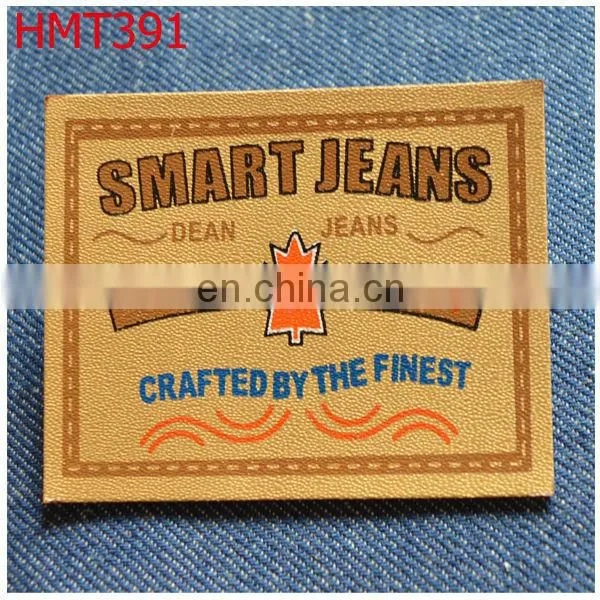 decorative printed leather patch