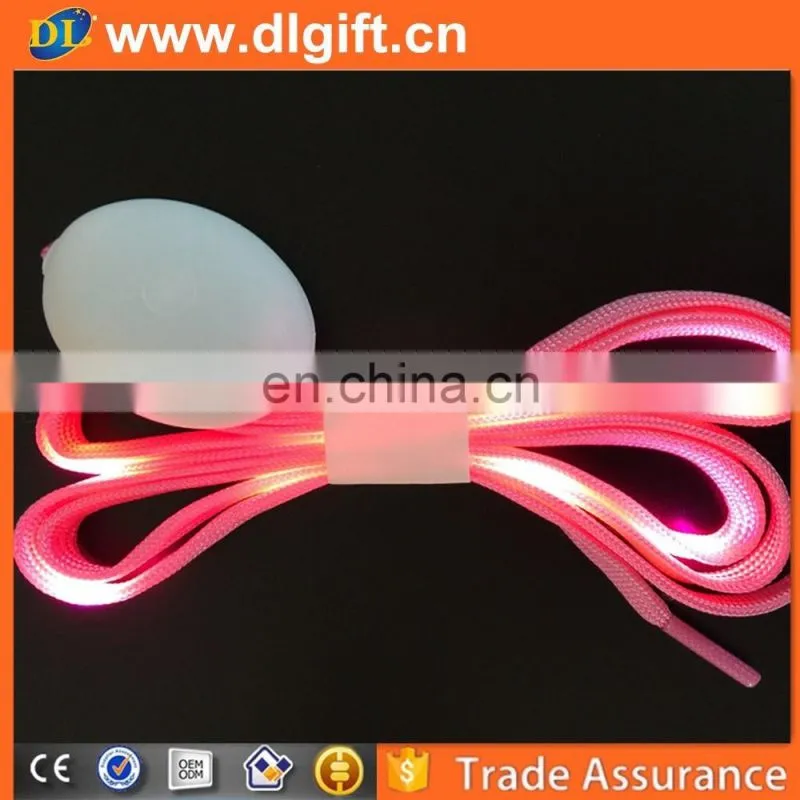 2017 new lights flashing luminous glow in the dark platube shoelaces light up shoe lace led shoelace