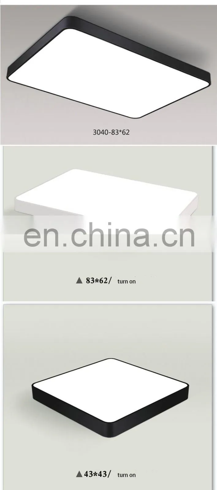 modern minimalist living room LED ceiling lamps indoor rectangular bedroom ceiling pendant light