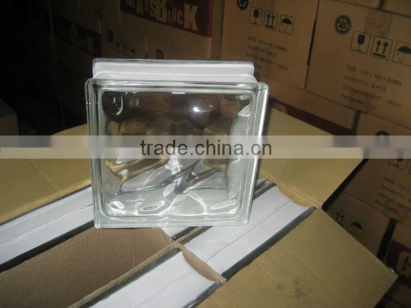 clear glass brick