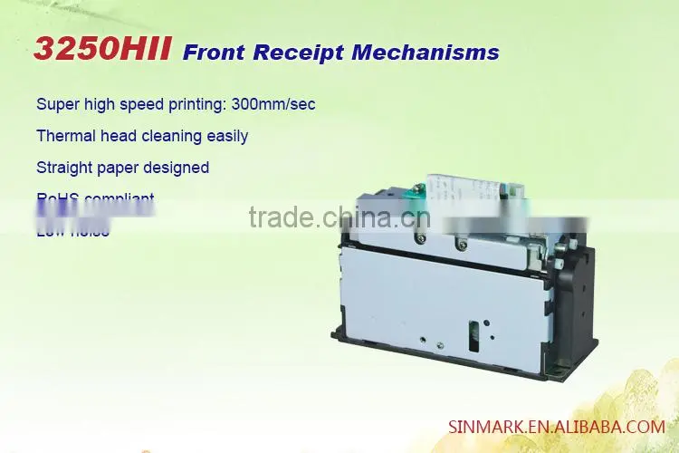 Commercial packaging label printer/textile front receipt Mechanism