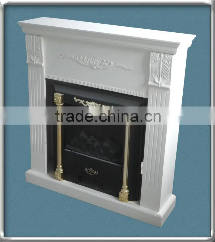 modern white fireplace mantel with carvings