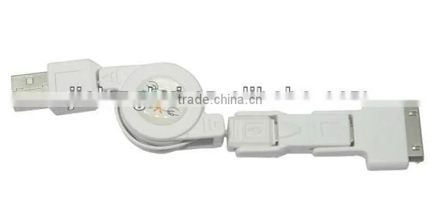 Universal usb retractable data cable 3in1 for iphone/nokia/samsung