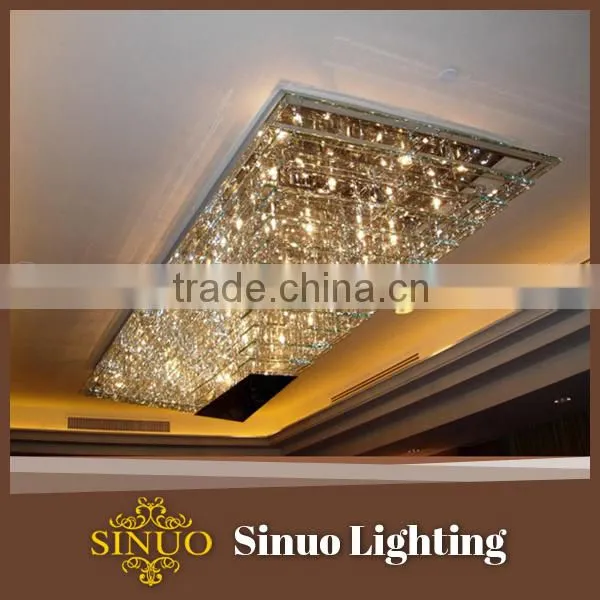 Rectangular crystal chandelier false ceiling light