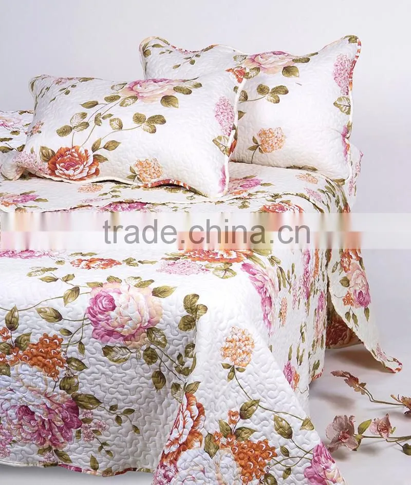 3PCS Custom Color Printed Flower Patchwork Bed Sheet Designs