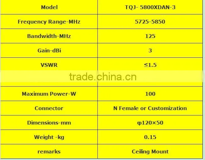 5.8G 4.5dBi indoor Omni Ceiling mount Antenna TQJ-5800XDAN-3