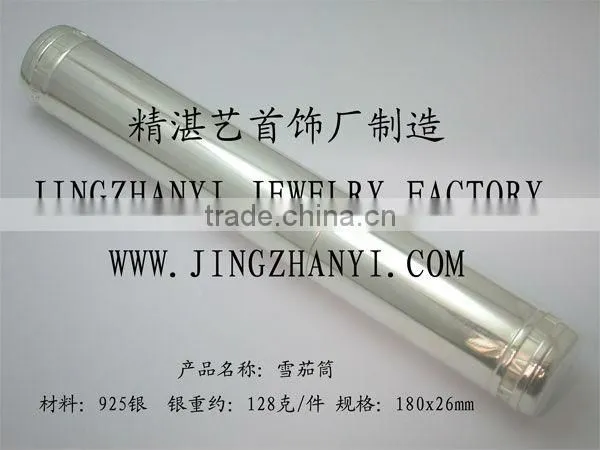Silver cigar tube,925 silver cigar tube