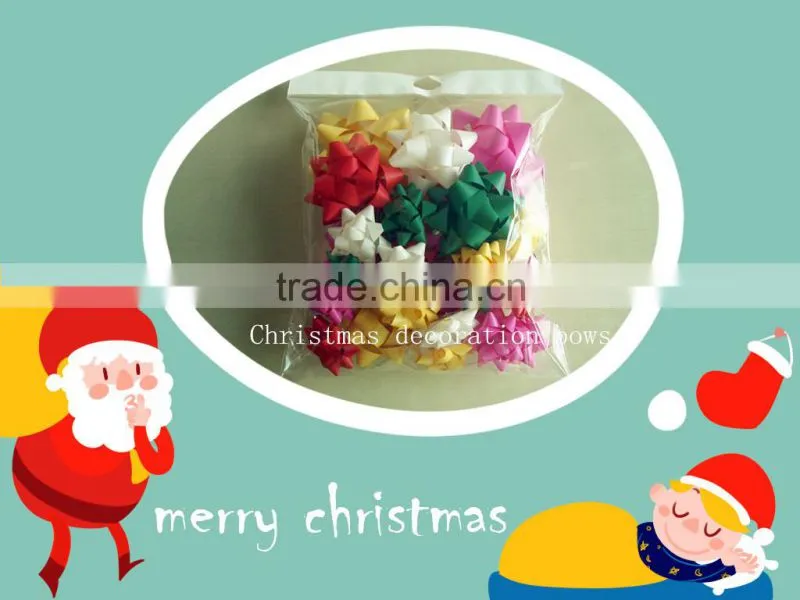 gold silver red ribbon mini star bow or gift packingaging or holiday decoration