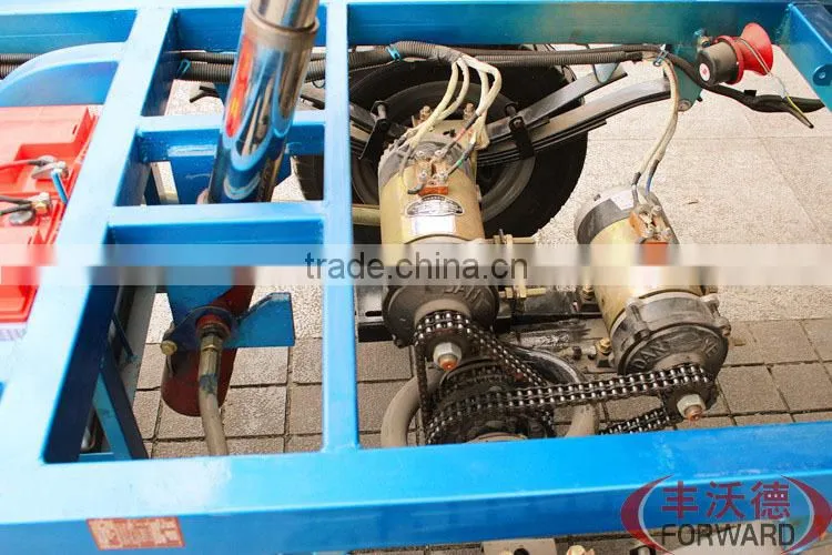 Hot sal 2 piece of 60V/1120W motors electric garbage truck for city