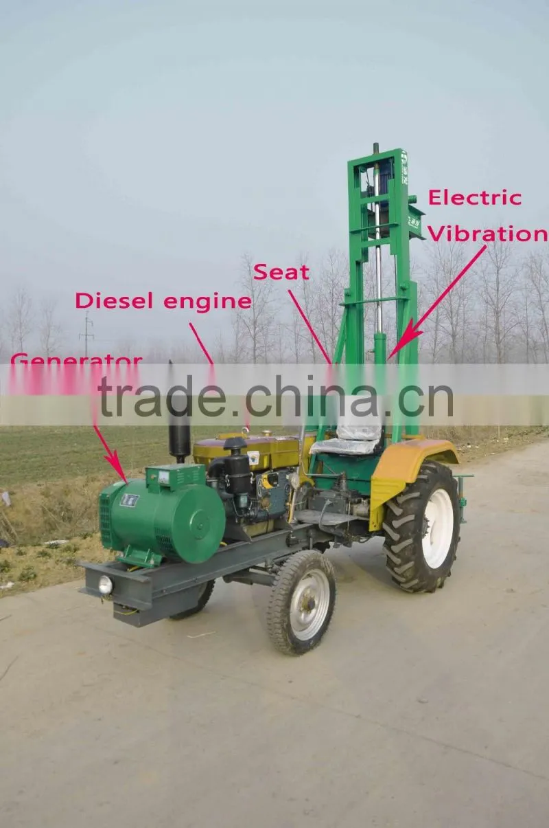 HF100T Top driving tractor mounted water well drilling machine