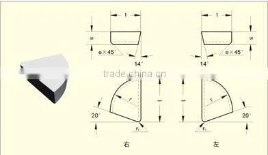 tungsten carbide(hard alloy) welding tips for cutting