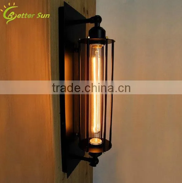 Gunmetal Grand Edison Caged Sconce Wall Lamp