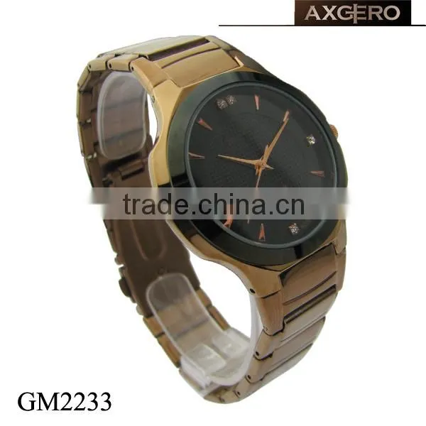 japan movt couple lover q&q quartz stainless steel wrist watch