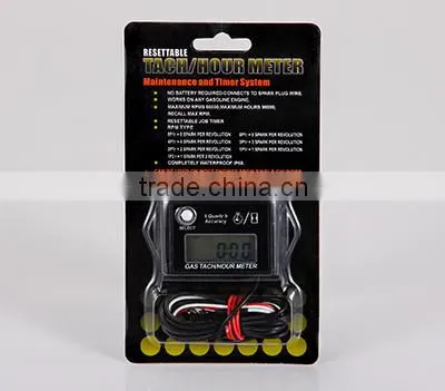 Digital Inductive Waterproof Tiny Tach Hour Meter Tachometer Used For Motocross Dirt Bike Boat Marine Generator