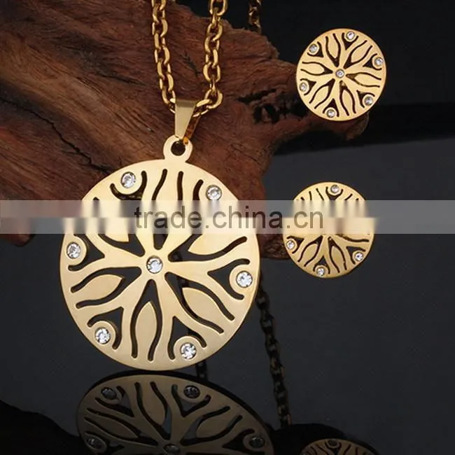 Stainless steel lady jewelry set