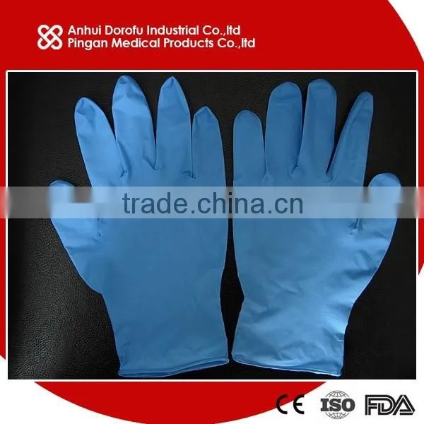 Blue Nitrile examination glove CE ISO FDA