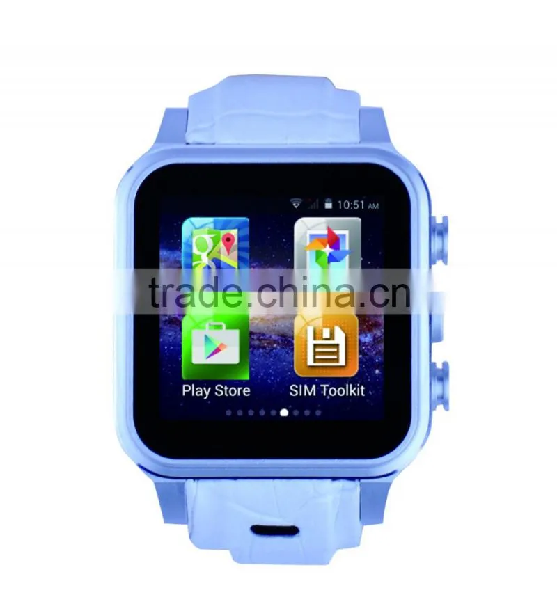 Leather band WIFI GPS 3G loud speaker Android watch phone