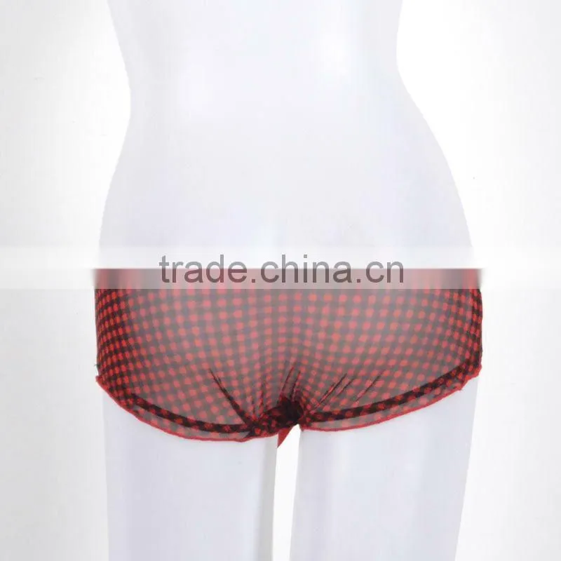 newest sexy hot transparent pattern priting panties thongs women 6017