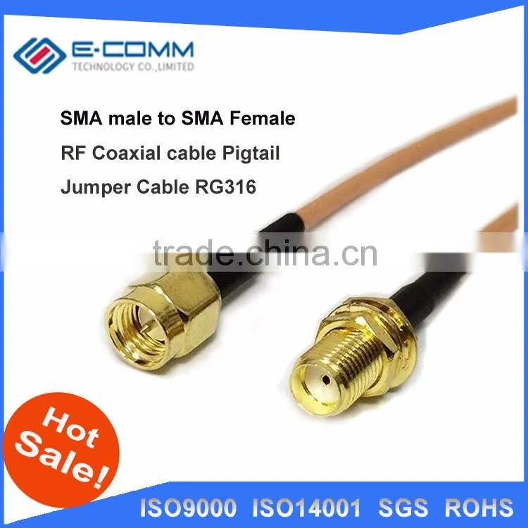 WiFi wireless router Antenna extension cable RF feeder RP SMA male straight to RP SMA female RG316/RG174/RG58 Pigtail