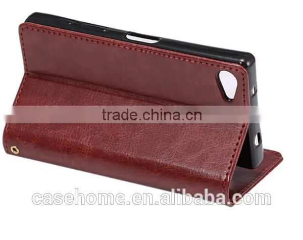 For Sony Xperia Z5 PU Leather Magnetic Flip Case Skin Cover