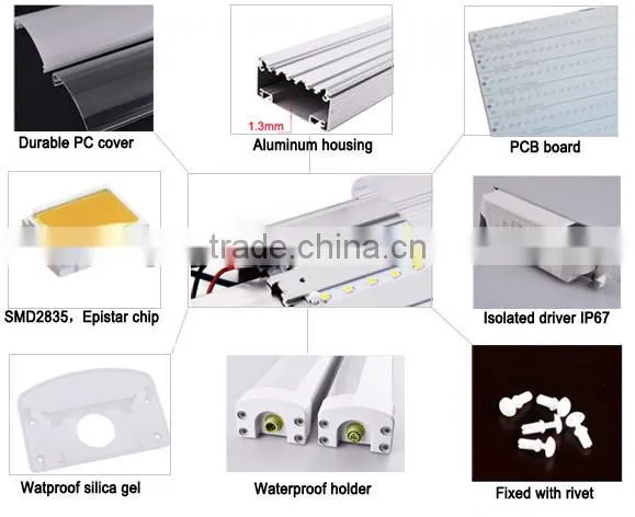 2015 NEW design 45w waterproof rgb led tube ip66