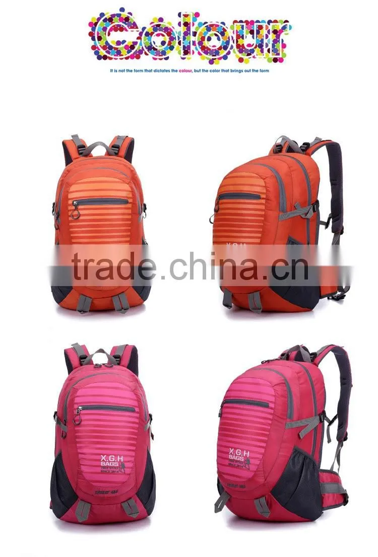 nice design fashion stripe sports travelling backpack