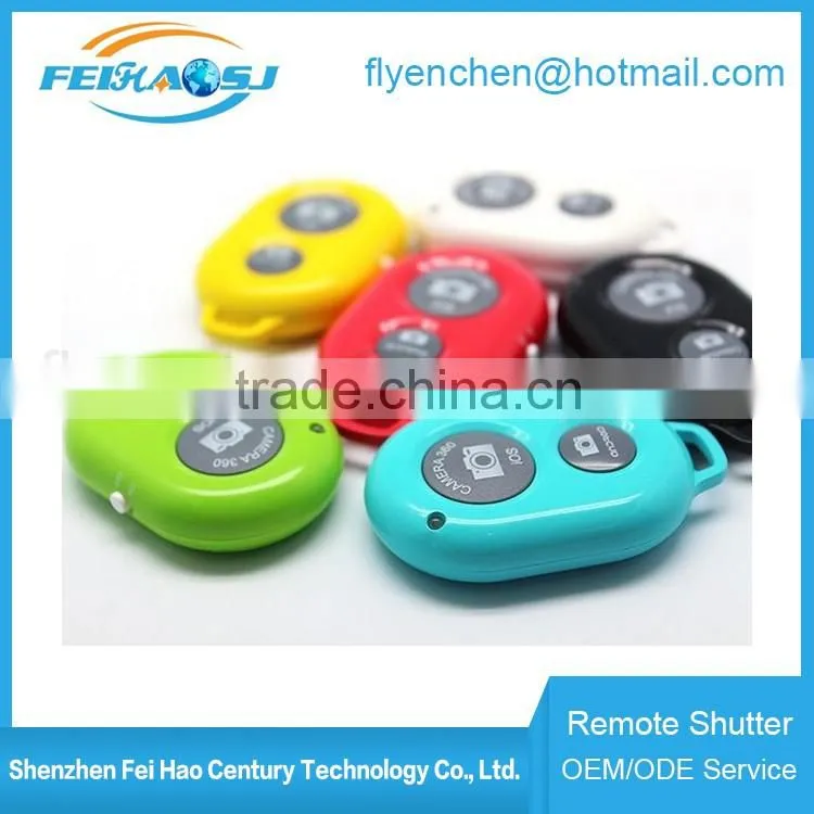 Portable selfie stick with bluetooth remote shutter