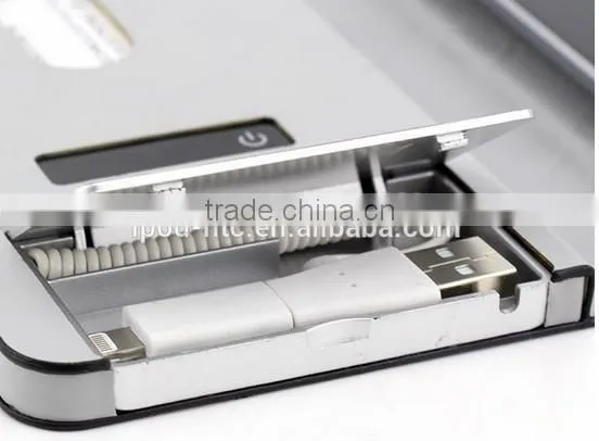 New arrival Shenzhen factory own design 2500mAH power bank leather case for mobile phone