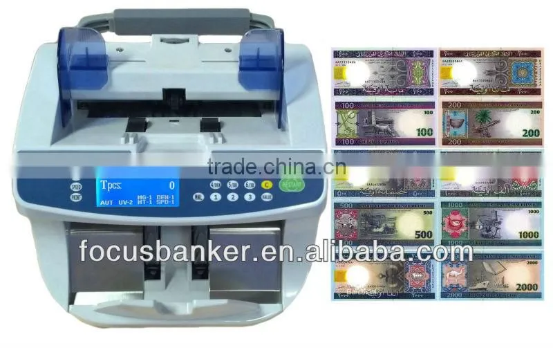 (Good Price ! )Cash Counter with High Speed for Many Currency including Mauritanian ouguiya(MRO)