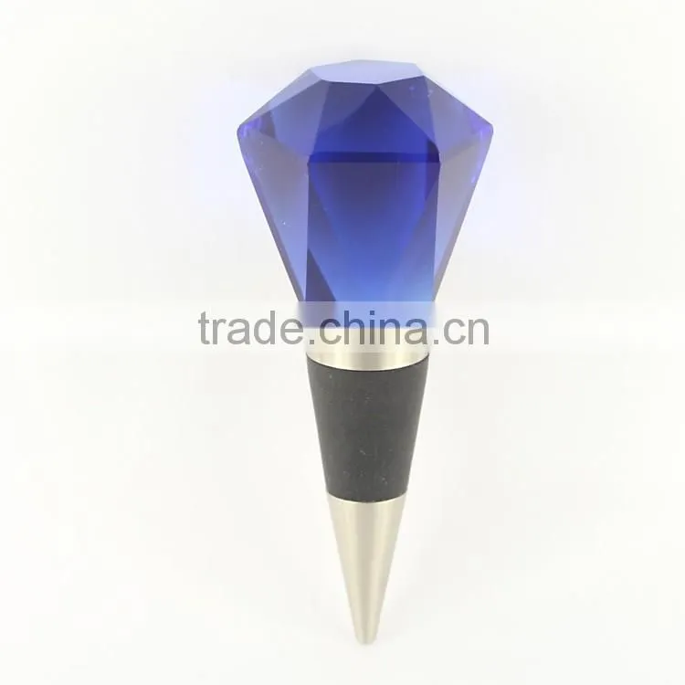 Diamond Cut Crystal Wine Bottle Stoppers