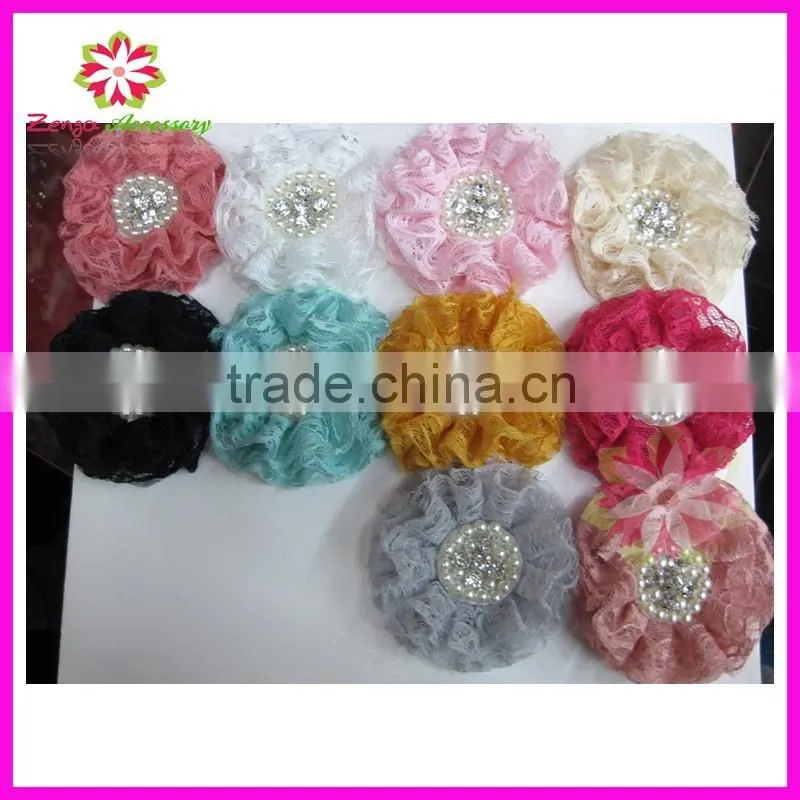 Layers silk flower, silk fabric flower for hair, silk flowers for clothes