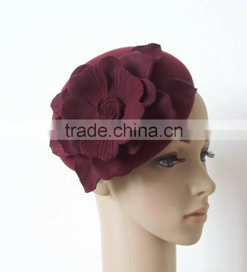 Vintage wine felt fascinator